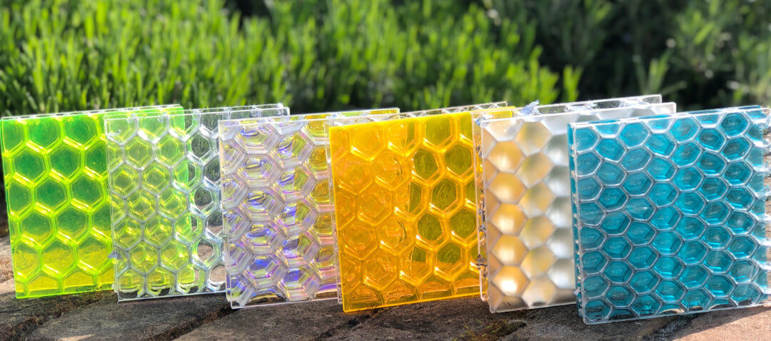 Transparent honeycomb panels by Mykon