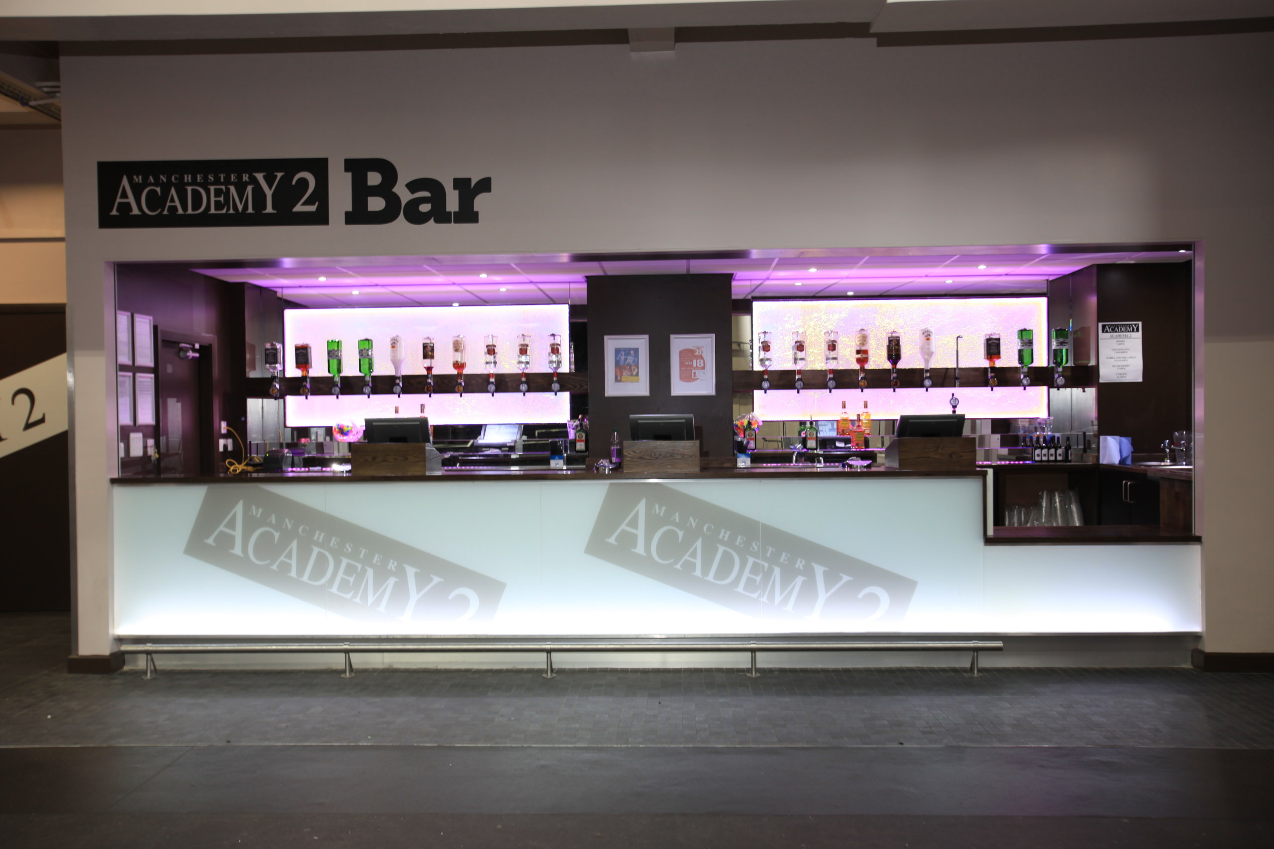 University of Manchester's Academy 2 Bar using Mykon's composite panels
